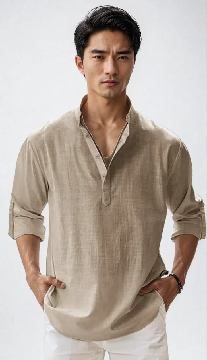 Chemise en lin pour homme – estivale et moderne - Image 8