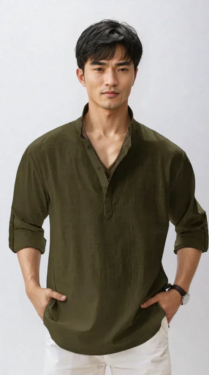 Chemise en lin pour homme – estivale et moderne - Image 9
