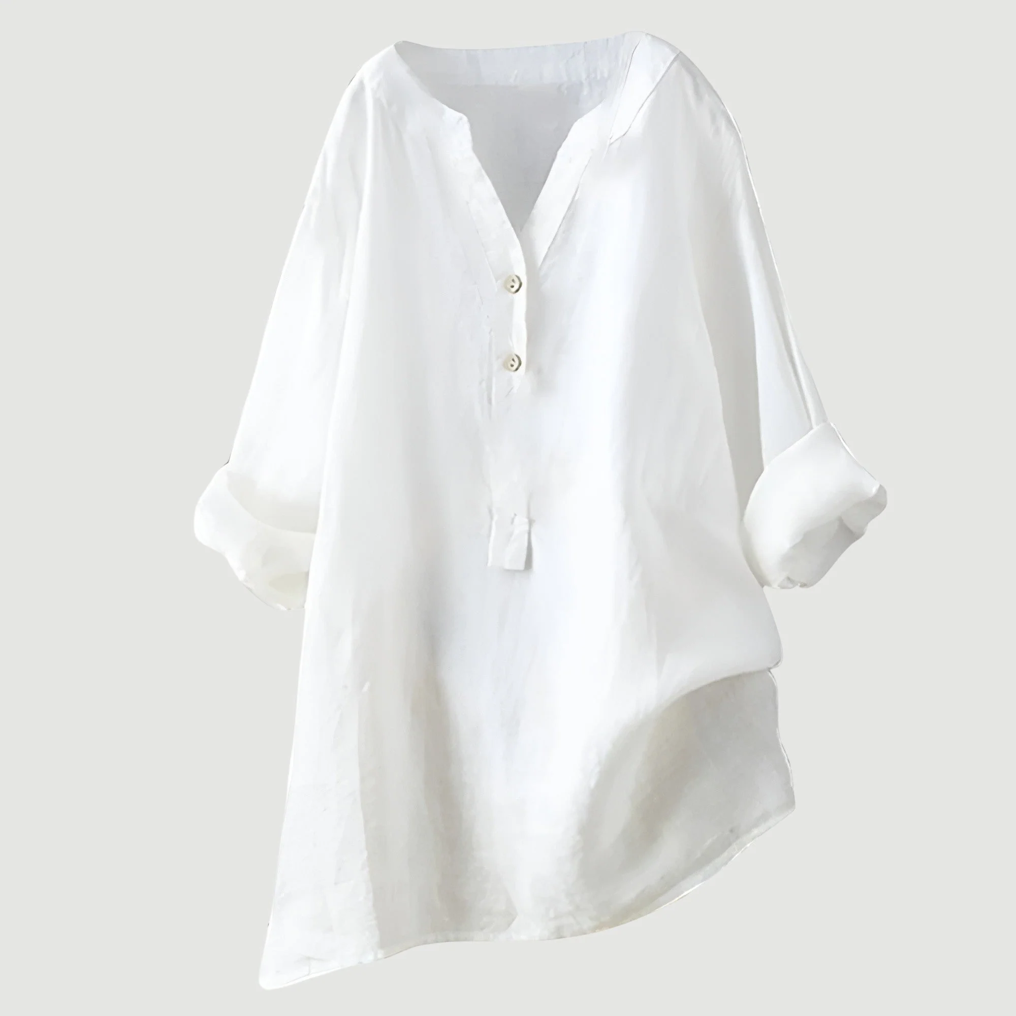 Chemise femme légère en coton – Chemise d'été ample et respirante au style décontracté - Image 3