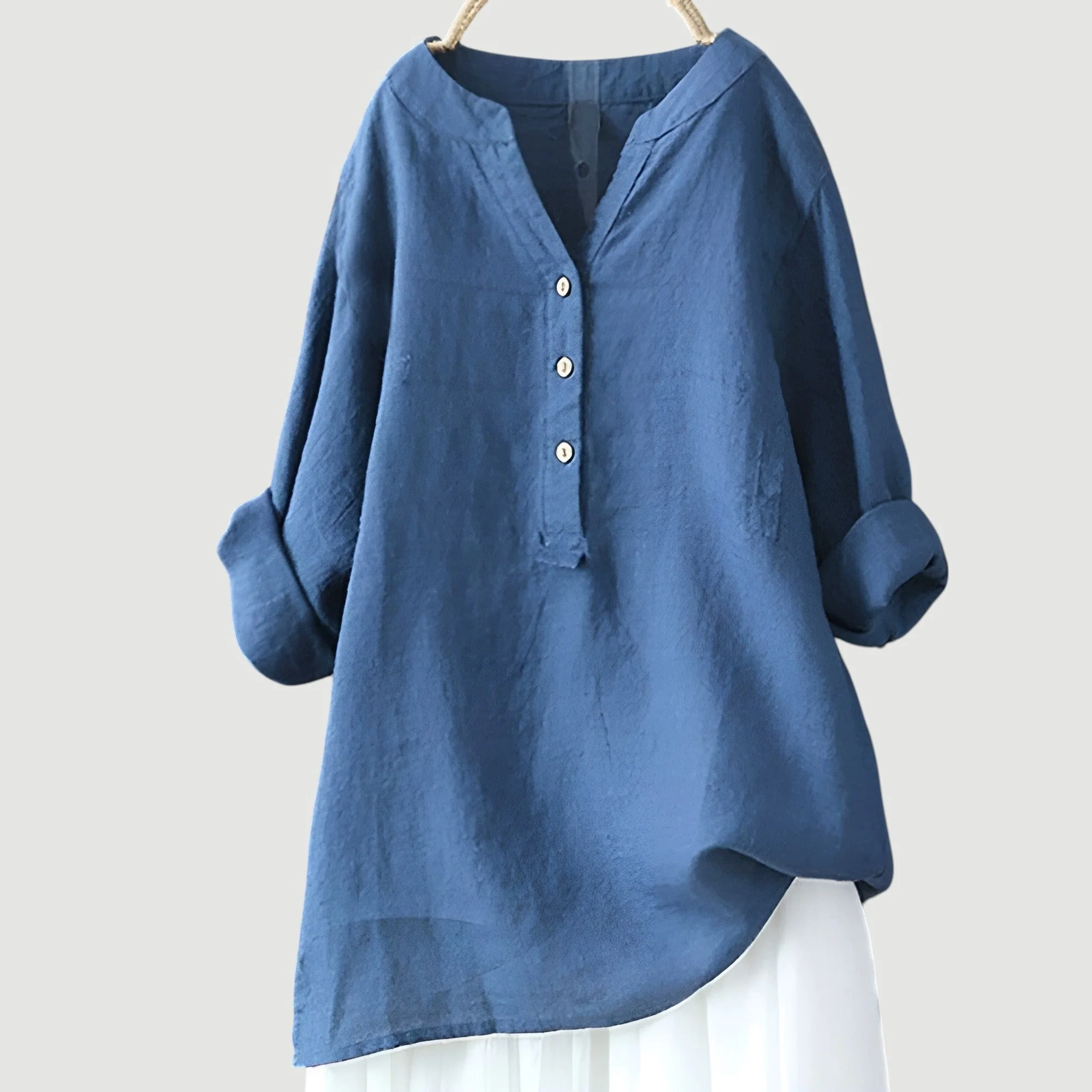 Chemise femme légère en coton – Chemise d'été ample et respirante au style décontracté - Image 8
