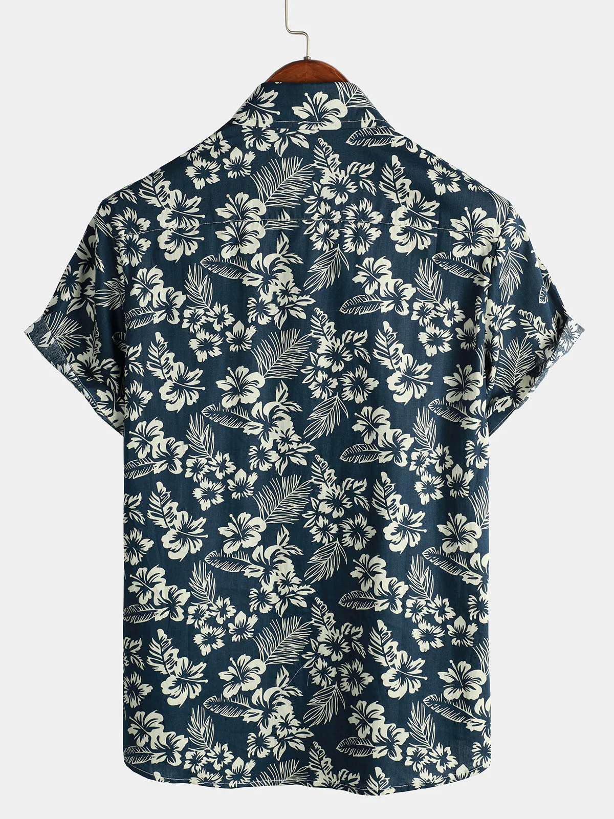 Chemise hawaïenne en coton pour homme à manches courtes - Image 10