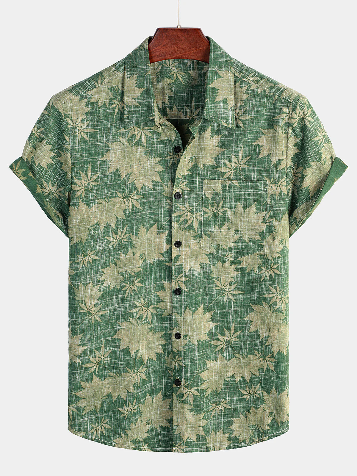 Chemise hawaïenne en coton pour homme à manches courtes - Image 12