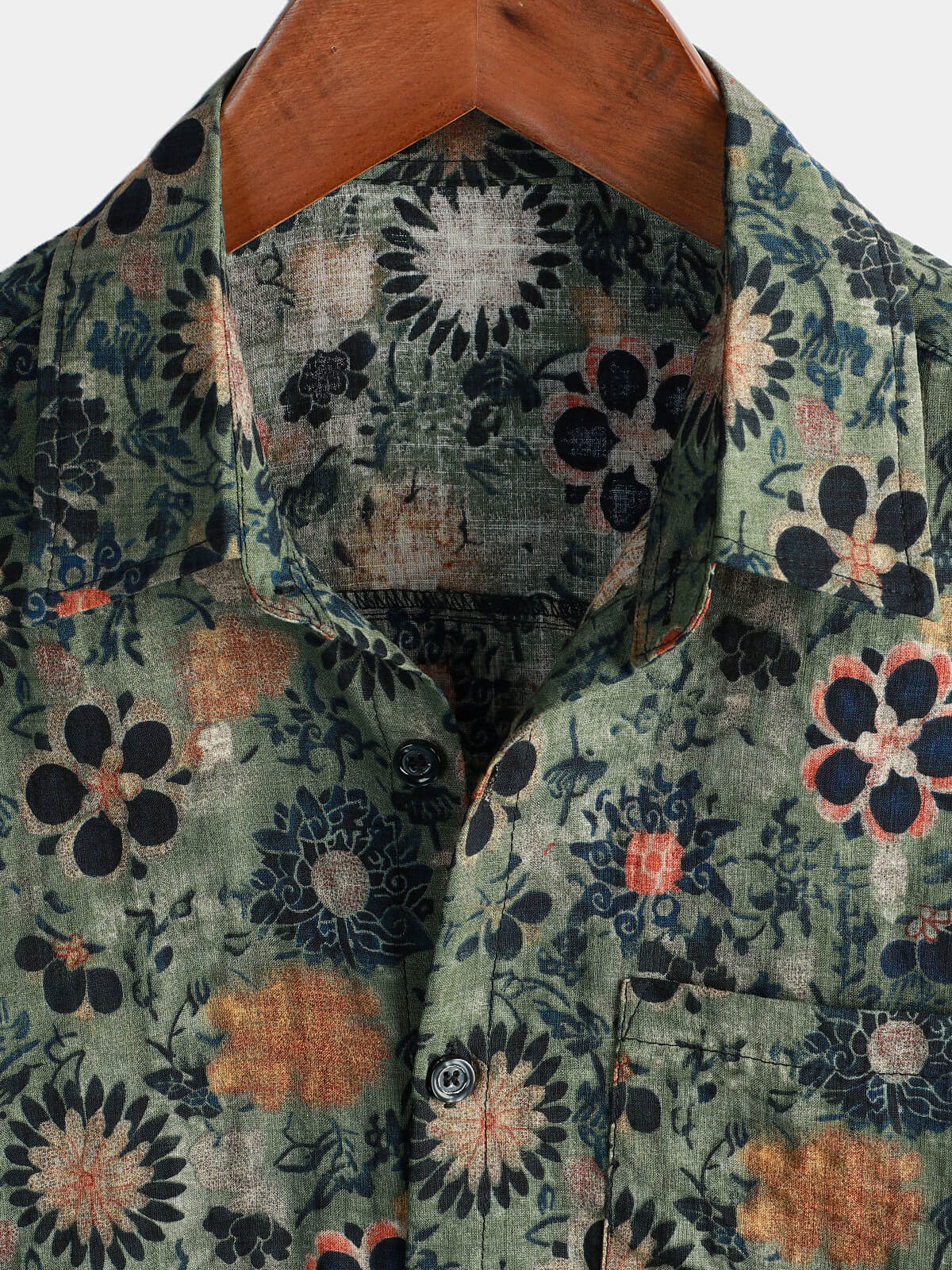 Chemise hawaïenne en coton pour homme à manches courtes - Image 3