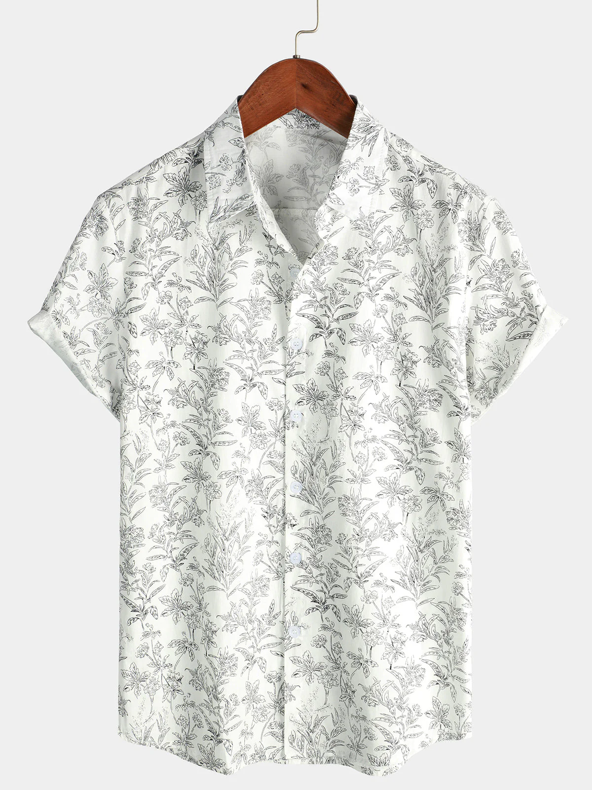 Chemise hawaïenne en coton pour homme à manches courtes - Image 5