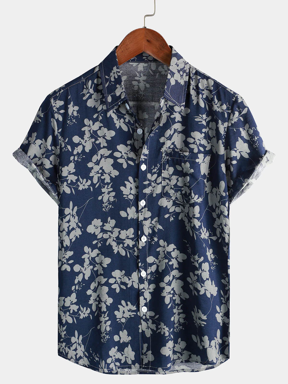 Chemise hawaïenne en coton pour homme à manches courtes - Image 7