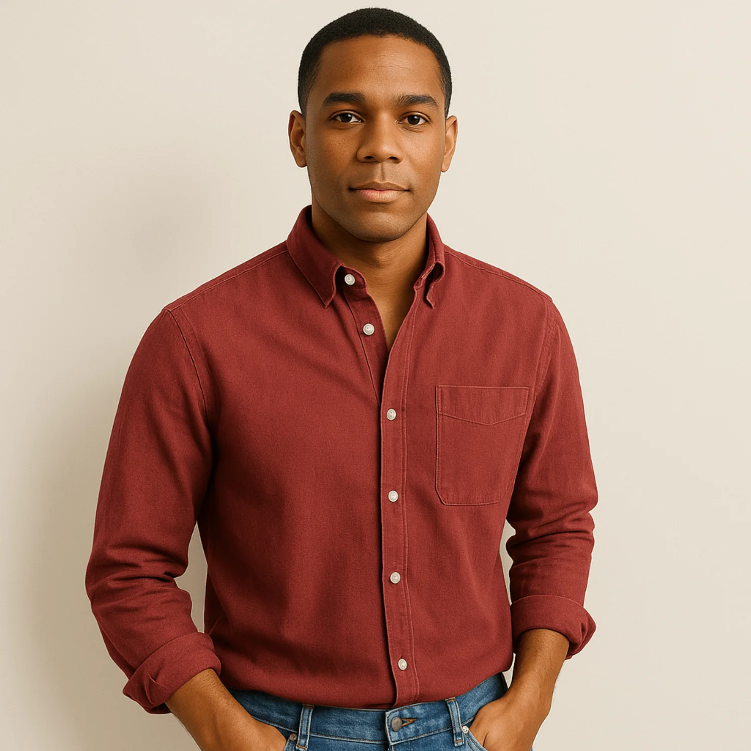 Chemise Homme à Manches Longues – Coupe Classique avec Col - Image 13