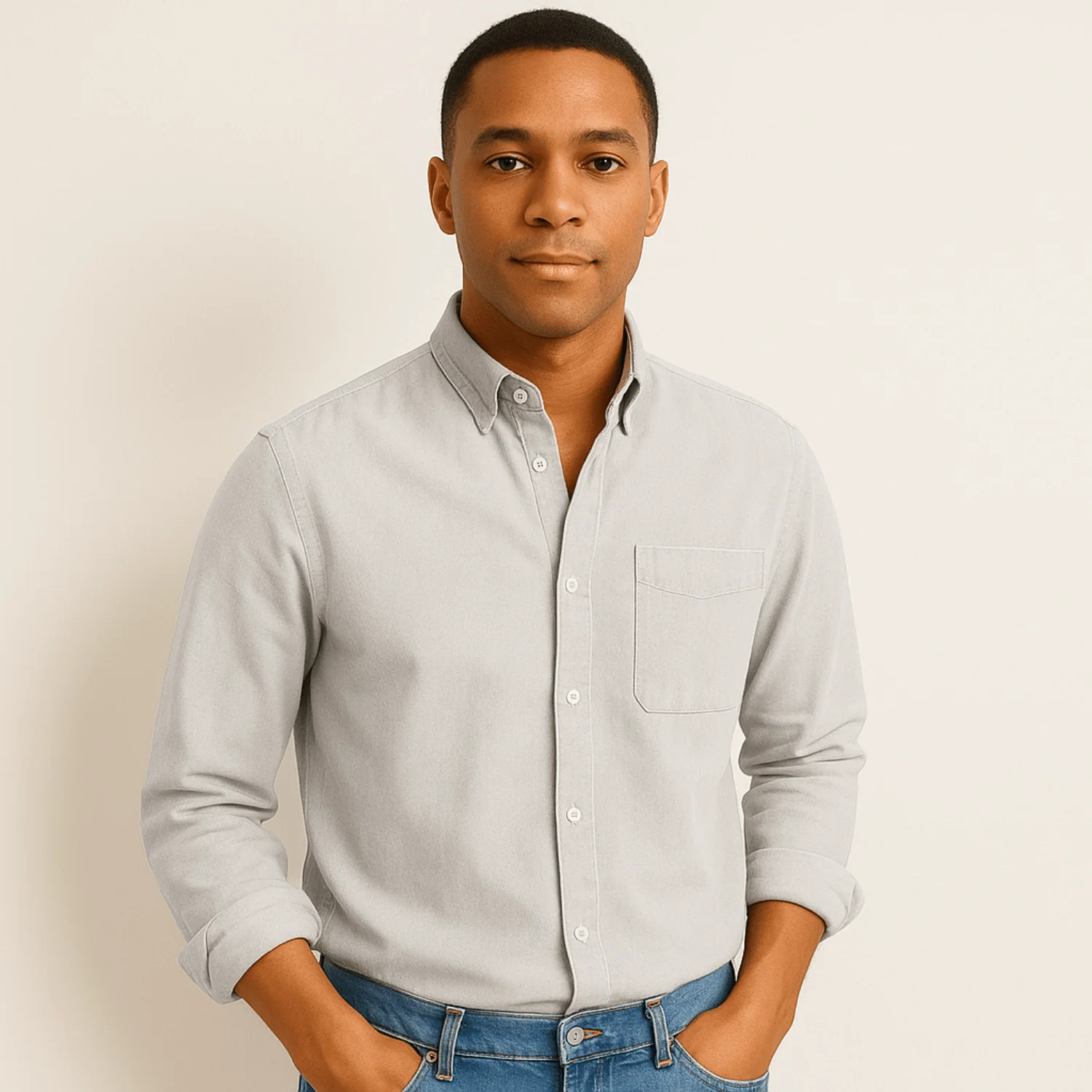 Chemise Homme à Manches Longues – Coupe Classique avec Col - Image 17