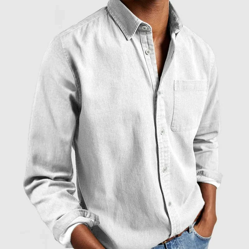 Chemise Homme à Manches Longues – Coupe Classique avec Col - Image 18