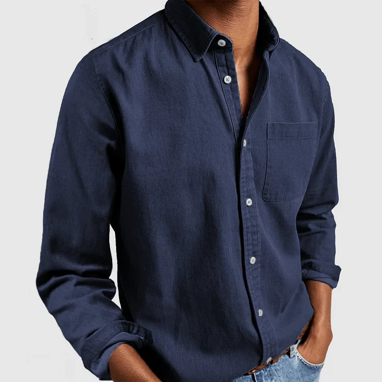 Chemise Homme à Manches Longues – Coupe Classique avec Col - Image 2