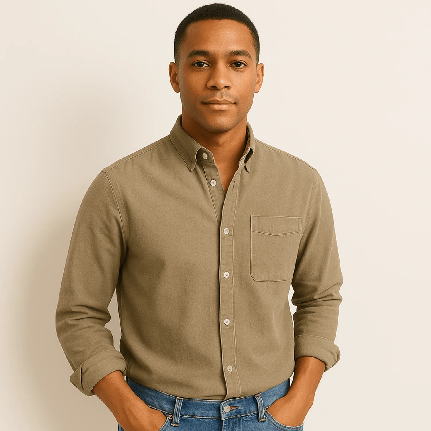 Chemise Homme à Manches Longues – Coupe Classique avec Col - Image 3