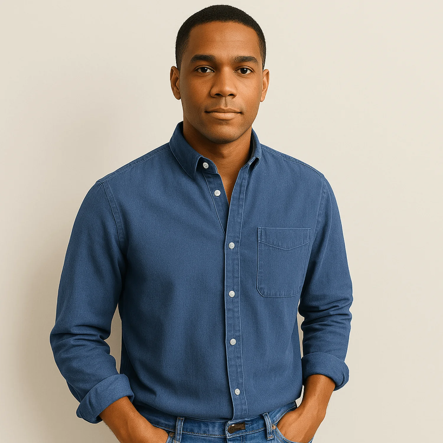 Chemise Homme à Manches Longues – Coupe Classique avec Col - Image 5