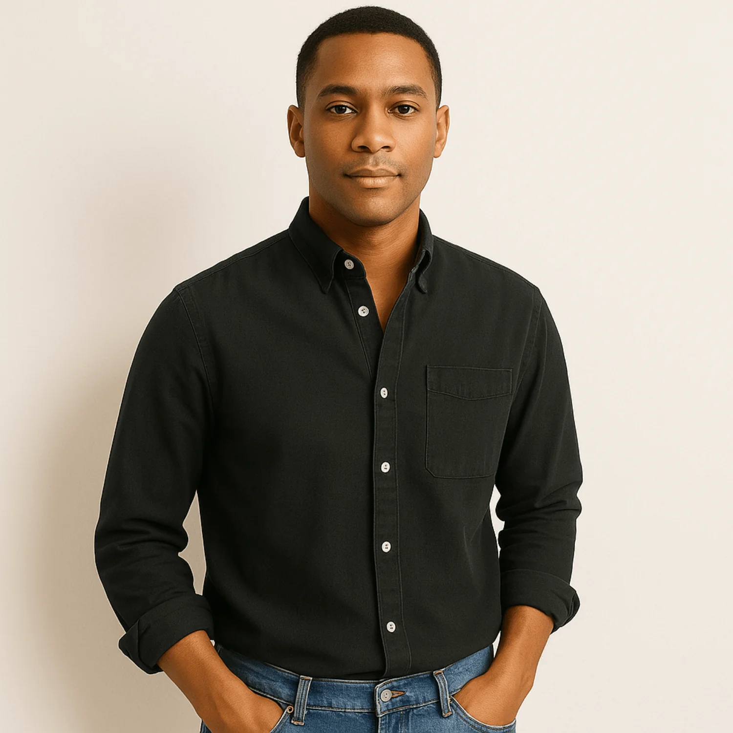 Chemise Homme à Manches Longues – Coupe Classique avec Col - Image 9