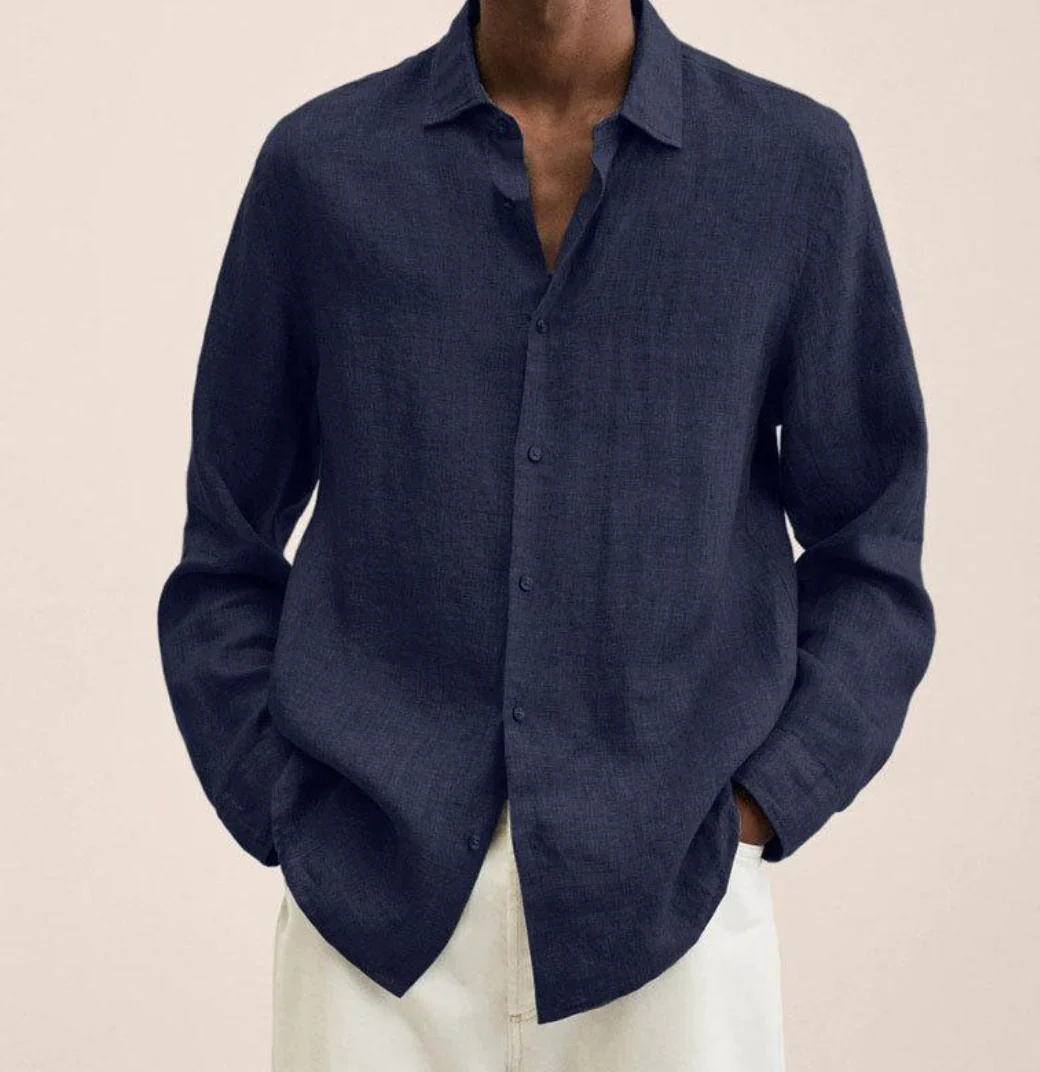 Chemise Homme en Lin Respirant à Manches Longues – Légère et Élégante - Image 3