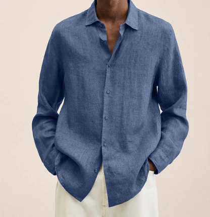 Chemise Homme en Lin Respirant à Manches Longues – Légère et Élégante - Image 4