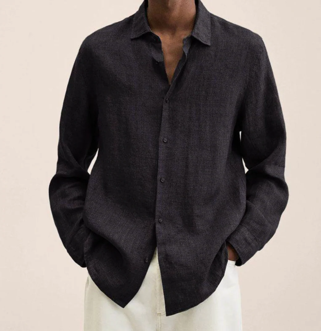 Chemise Homme en Lin Respirant à Manches Longues – Légère et Élégante - Image 6