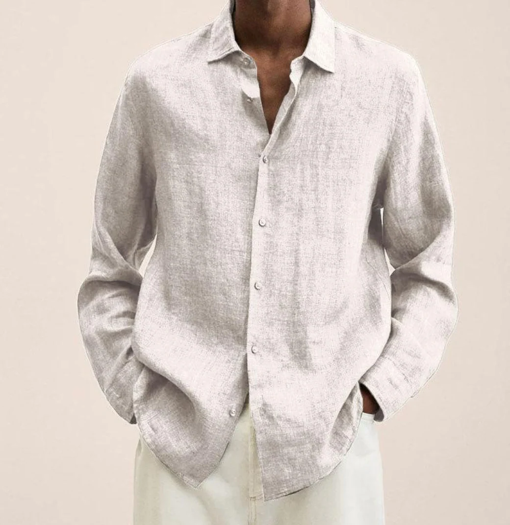 Chemise Homme en Lin Respirant à Manches Longues – Légère et Élégante - Image 8