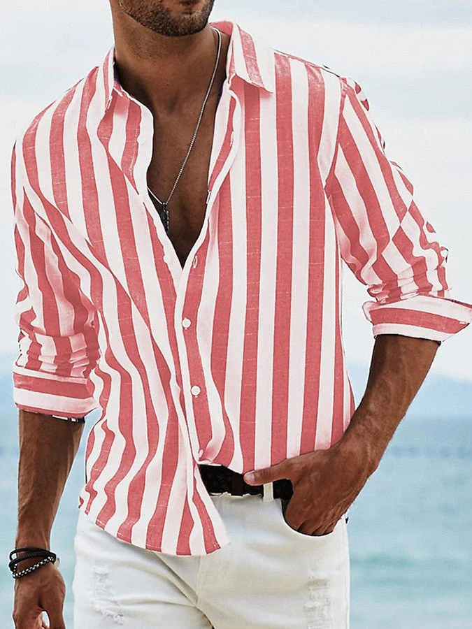 Chemise homme rayee decontractee - Legere et estivale - Image 2