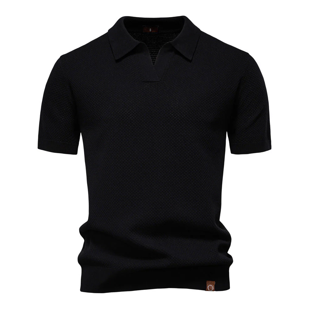 Chemise polo structurée pour homme – Coupe moderne respirante à texture élégante - Image 6
