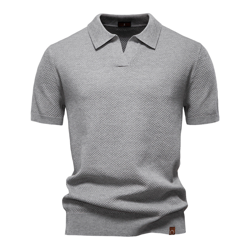 Chemise polo structurée pour homme – Coupe moderne respirante à texture élégante - Image 8