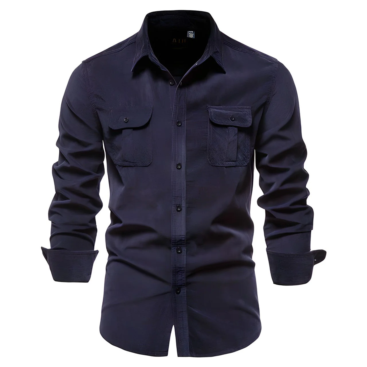 Chemise Utility Homme - Col Classique avec Poches à Rabat - Image 5