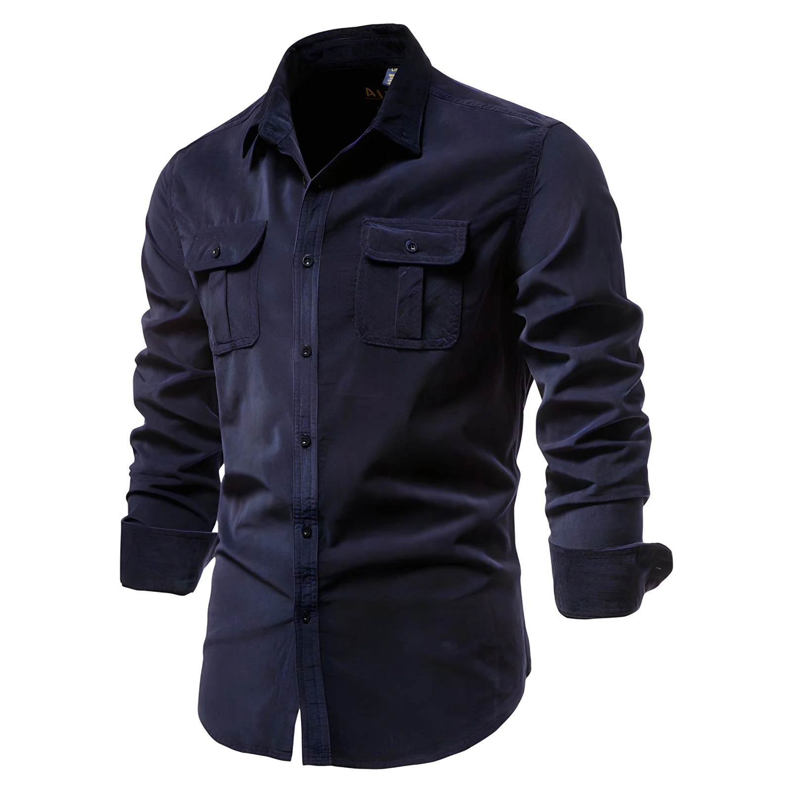Chemise Utility Homme - Col Classique avec Poches à Rabat - Image 6
