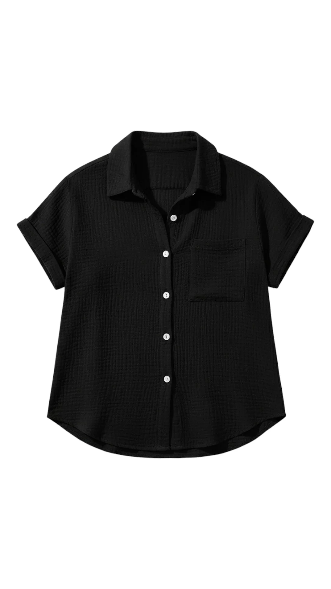 Chemisier d’été femme à boutons et manches courtes – Blouse légère décontractée - Image 6