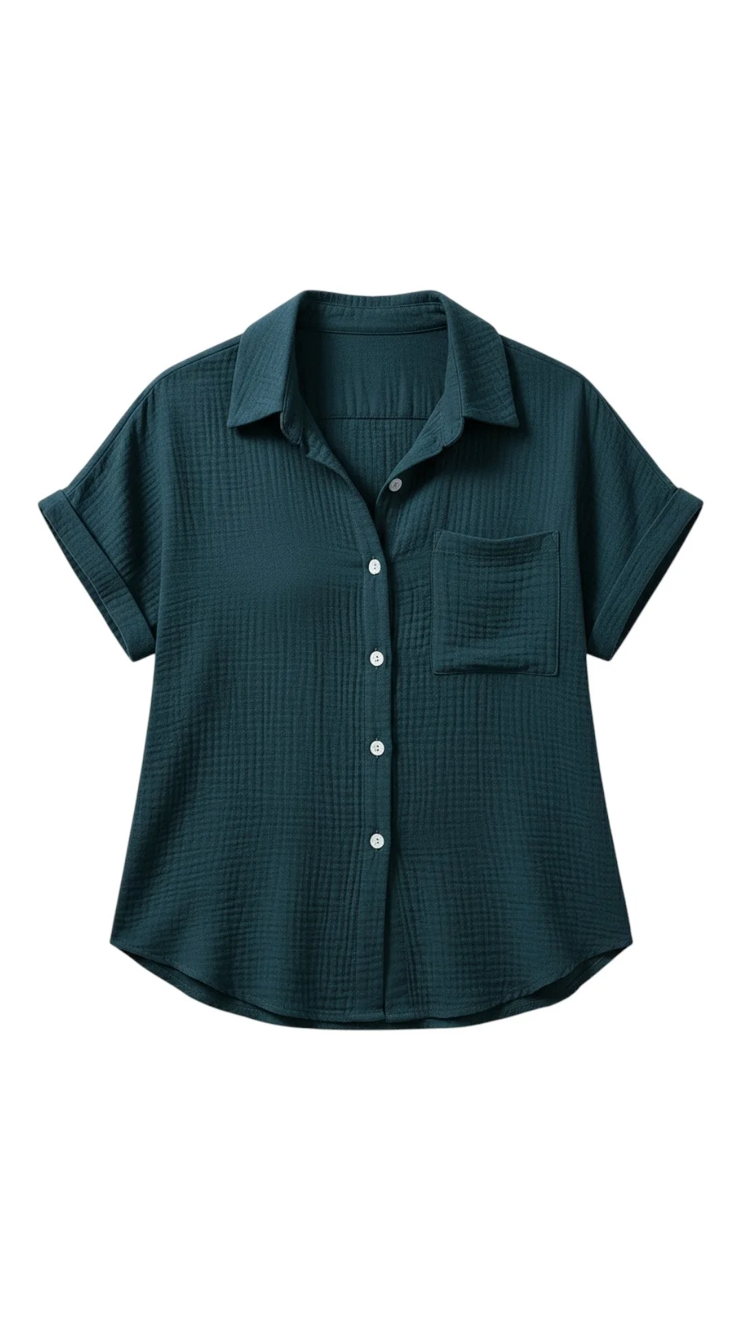 Chemisier d’été femme à boutons et manches courtes – Blouse légère décontractée - Image 8