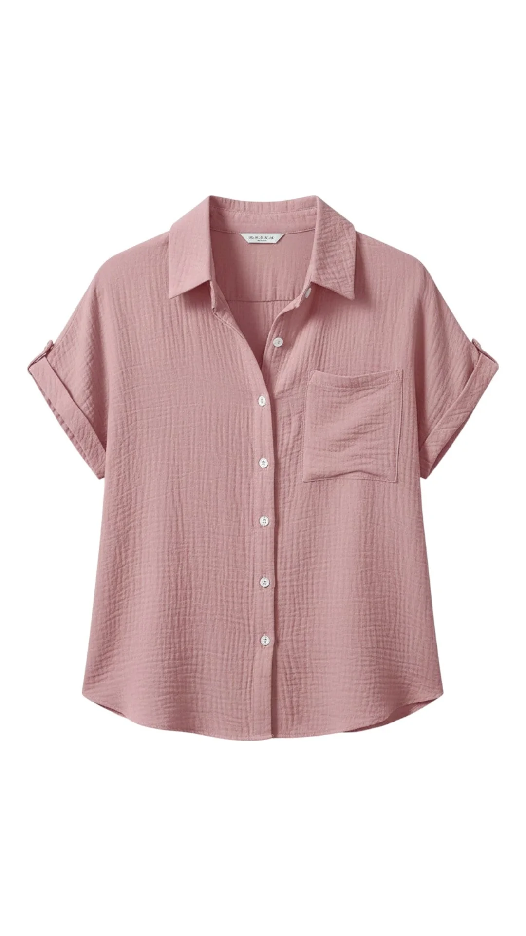 Chemisier d’été femme à boutons et manches courtes – Blouse légère décontractée - Image 9