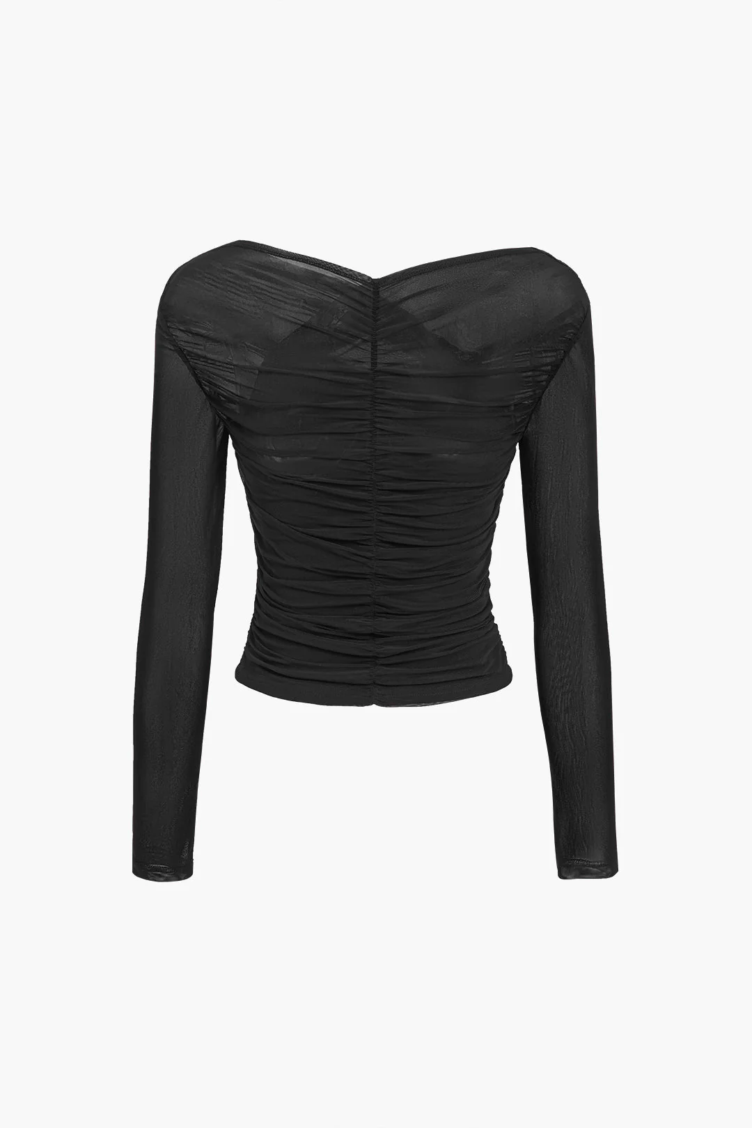 Chemisier drapé en maille pour femme – Manches longues, style élégant et décontracté pour le travail - Image 7