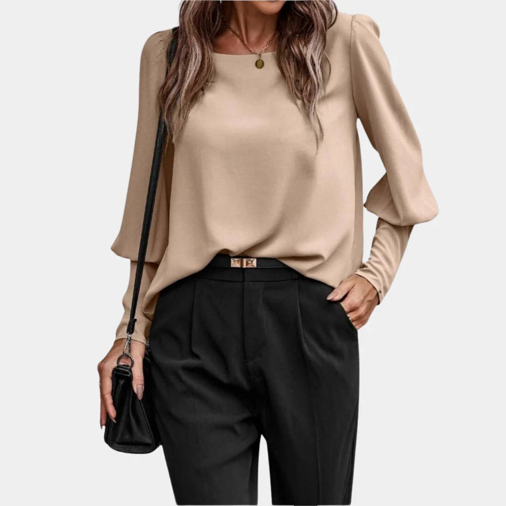 Chemisier Élégant Premium pour Femme – Haut Stylé à Manches Ballon Longues - Image 2
