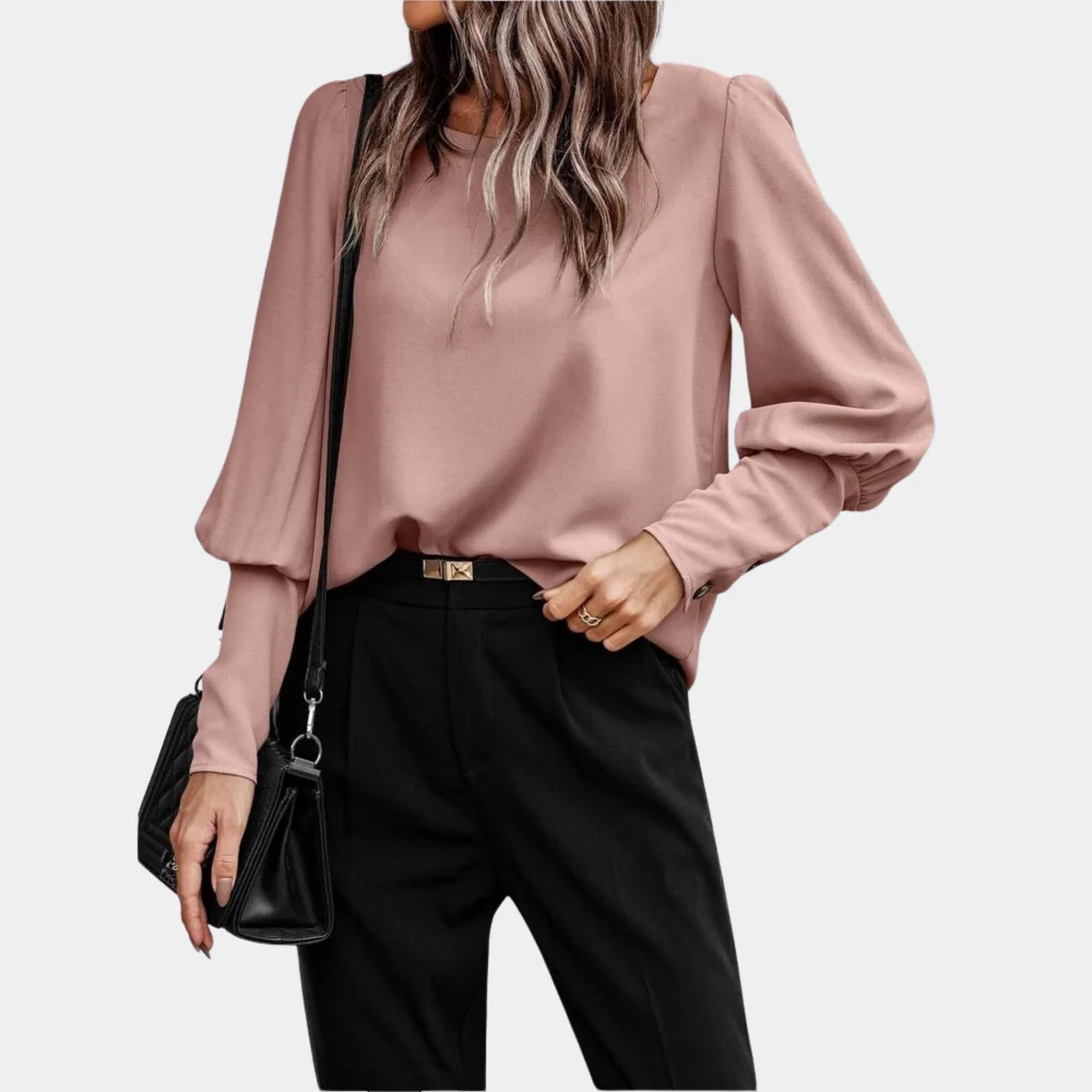 Chemisier Élégant Premium pour Femme – Haut Stylé à Manches Ballon Longues - Image 5