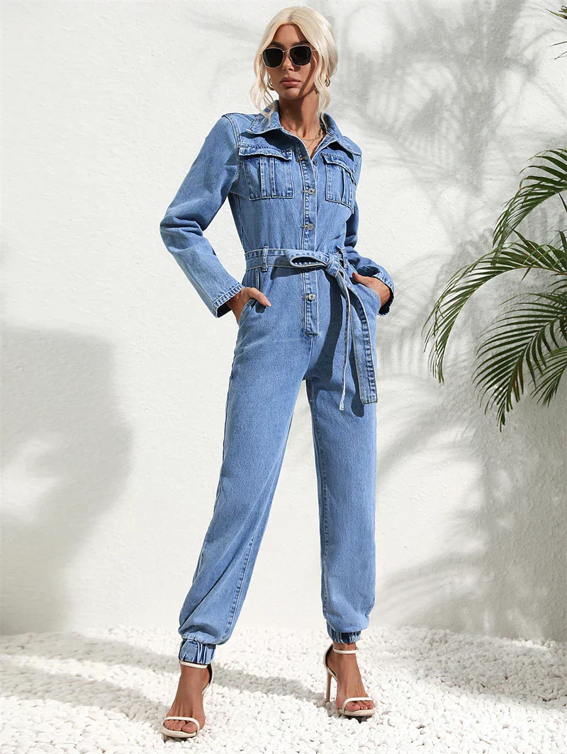 Combinaison en jean pour femme – Confortable et élégante en look denim - Image 3