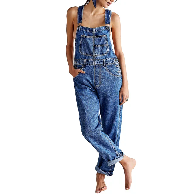 Combinaison en jean pour femme pour un look estival chic et décontracté