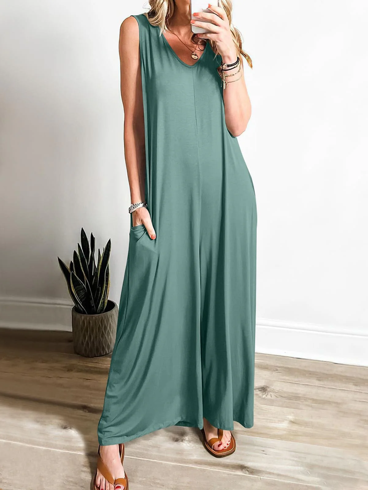 Combinaison femme confortable – Jumpsuit fluide et respirante pour un look chic au quotidien - Image 5