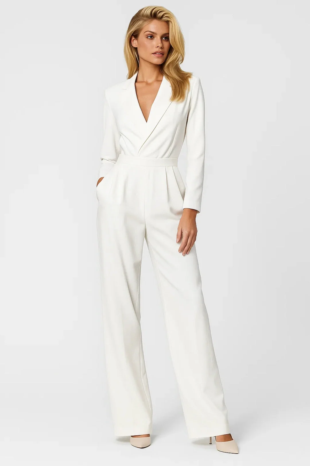 Combinaison Femme Élégante Col V – Style Ajusté d’Hiver - Image 2