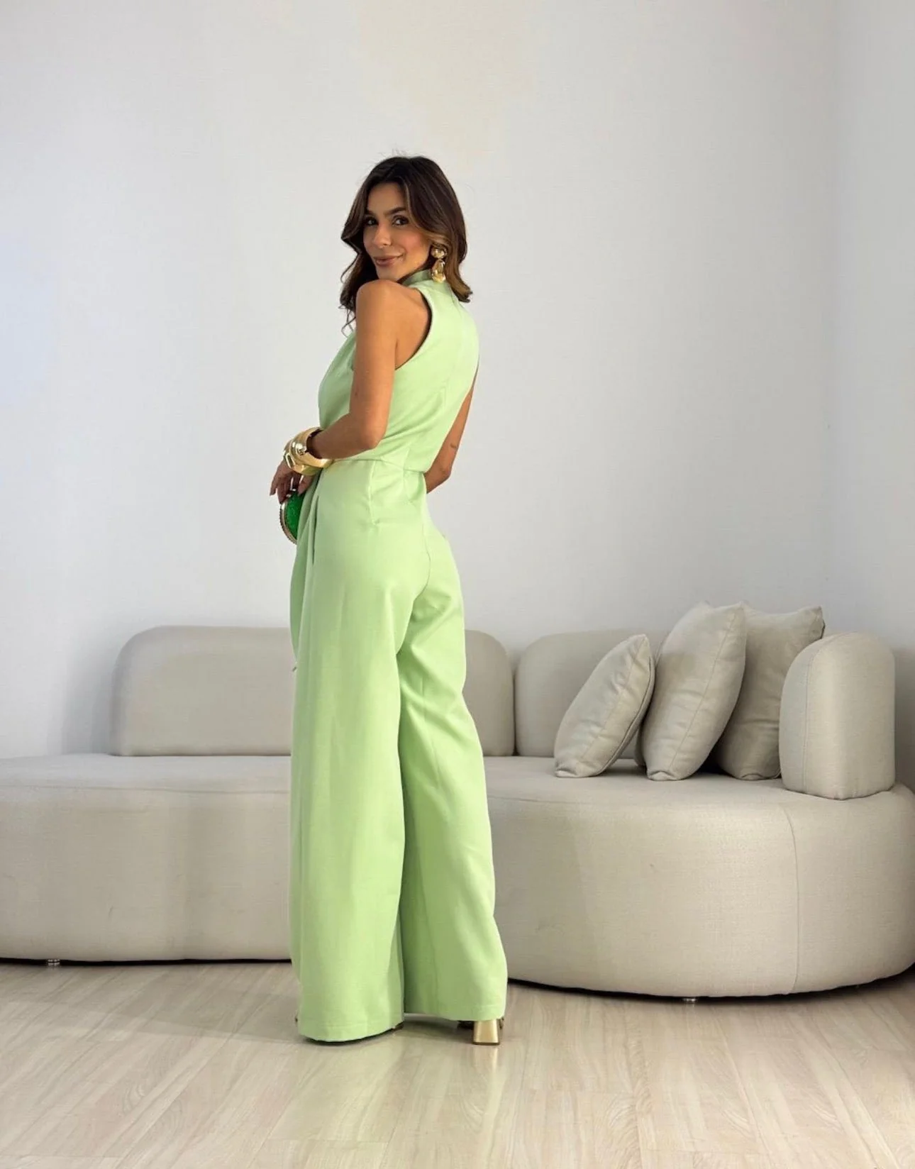 Combinaison femme sans manches dos nu - Fluide et elegante - Image 7