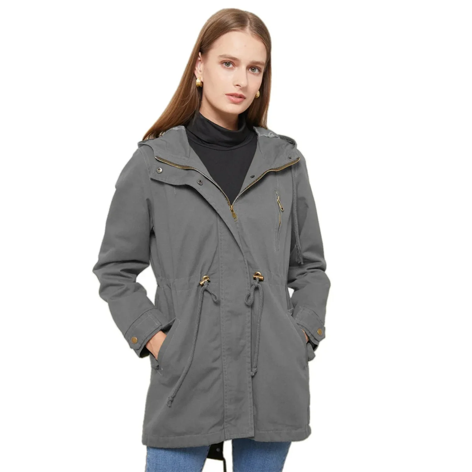 Coupe-Vent Femme Léger et Décontracté – Manteau à Capuche Confortable - Image 2