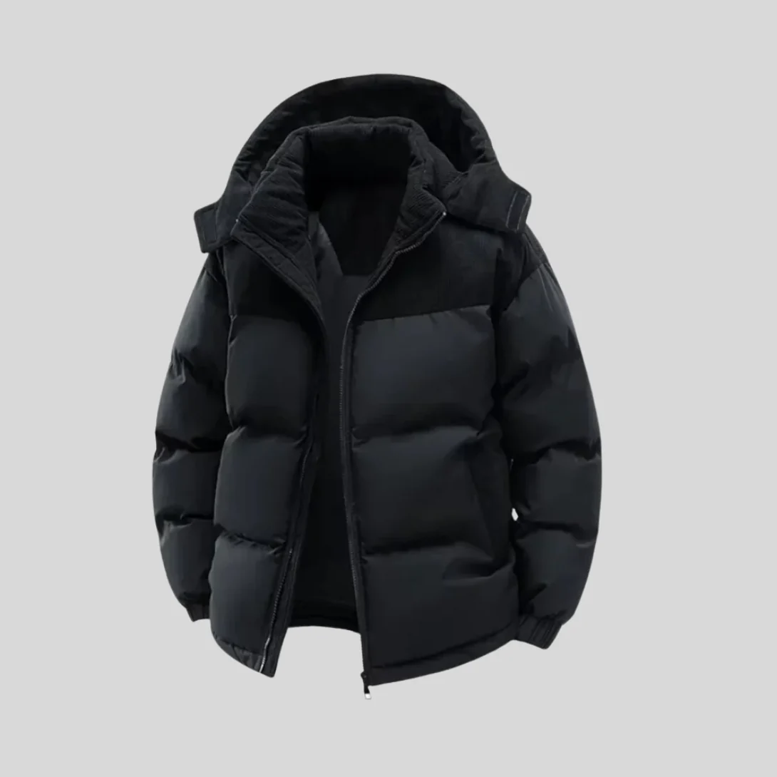 Doudoune Colorblock Homme – Manteau Hiver Capuche Isolé - Image 2
