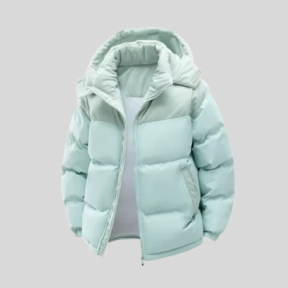 Doudoune Colorblock Homme – Manteau Hiver Capuche Isolé - Image 3