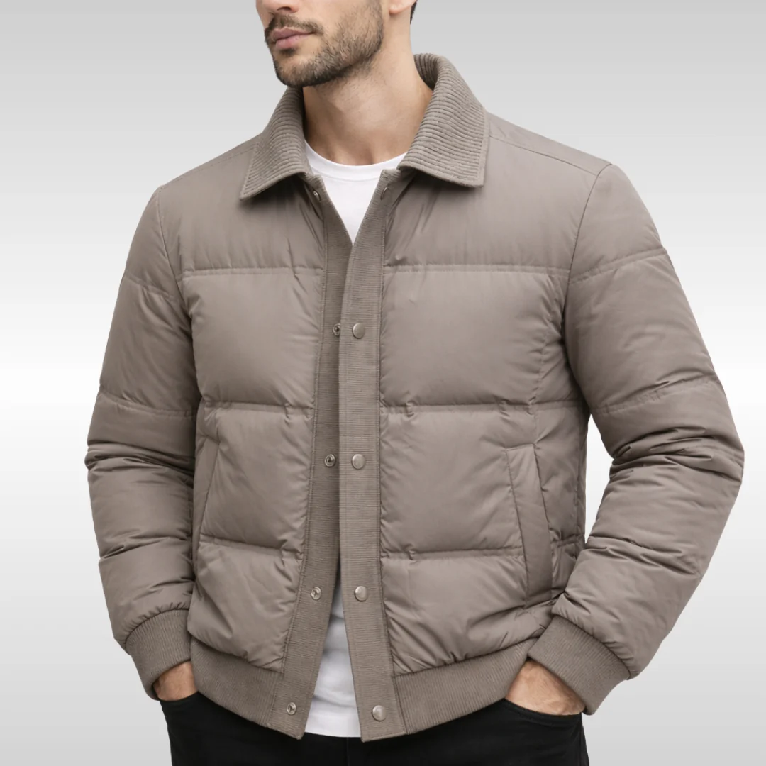 Doudoune élégante à boutons pour homme – Vêtement d'extérieur épais et confortable - Image 2