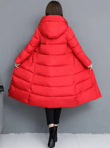 Doudoune Longue Hiver Femme Matelassée Avec Capuche - Image 3