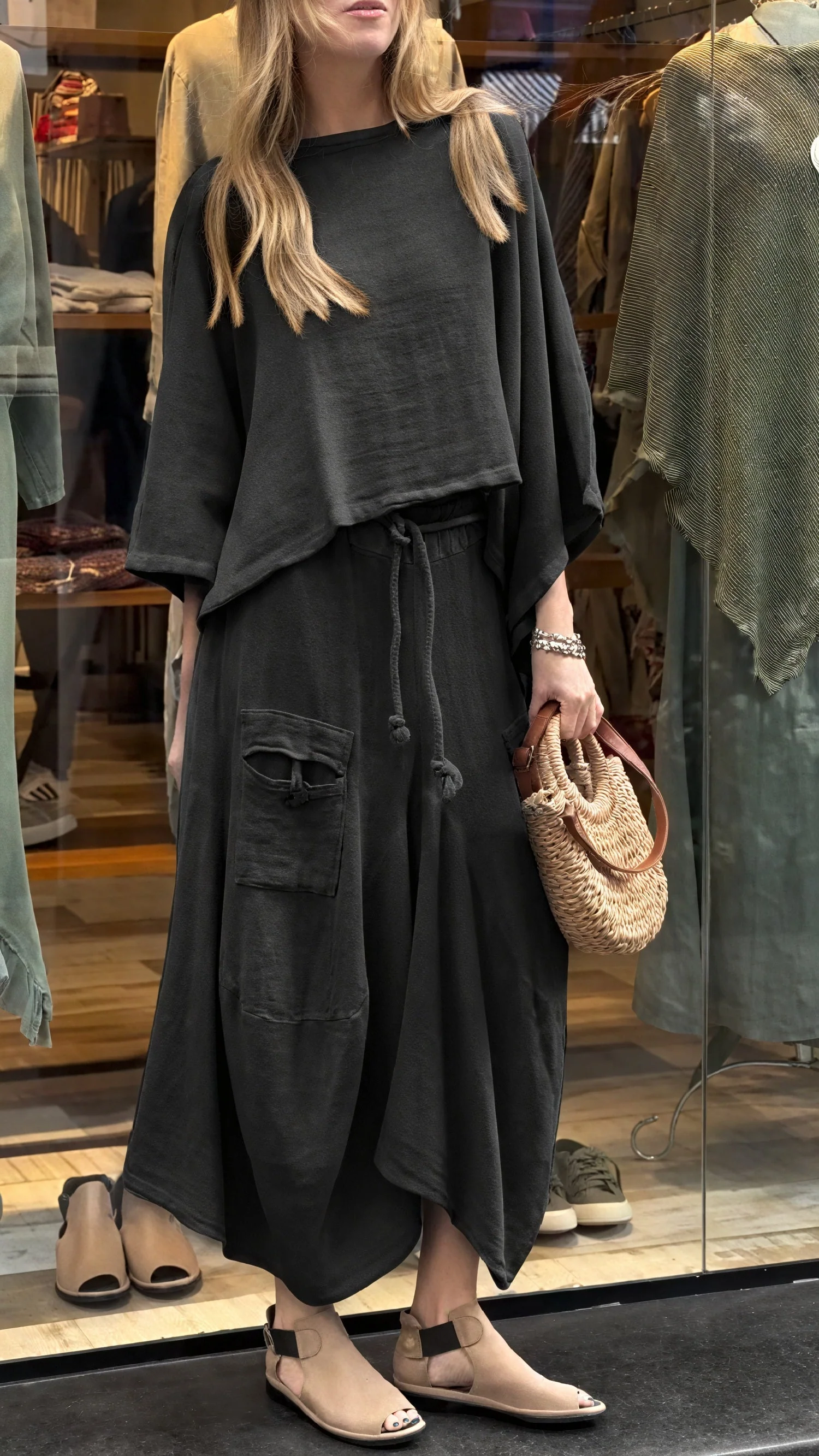 Ensemble 2 pièces femme ample – Haut large et pantalon fluide avec poches - Image 6