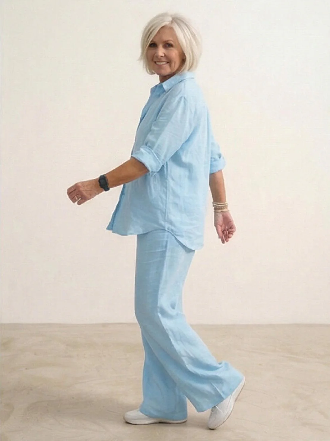Ensemble chemise et pantalon large femme – Chic et fluide - Image 32