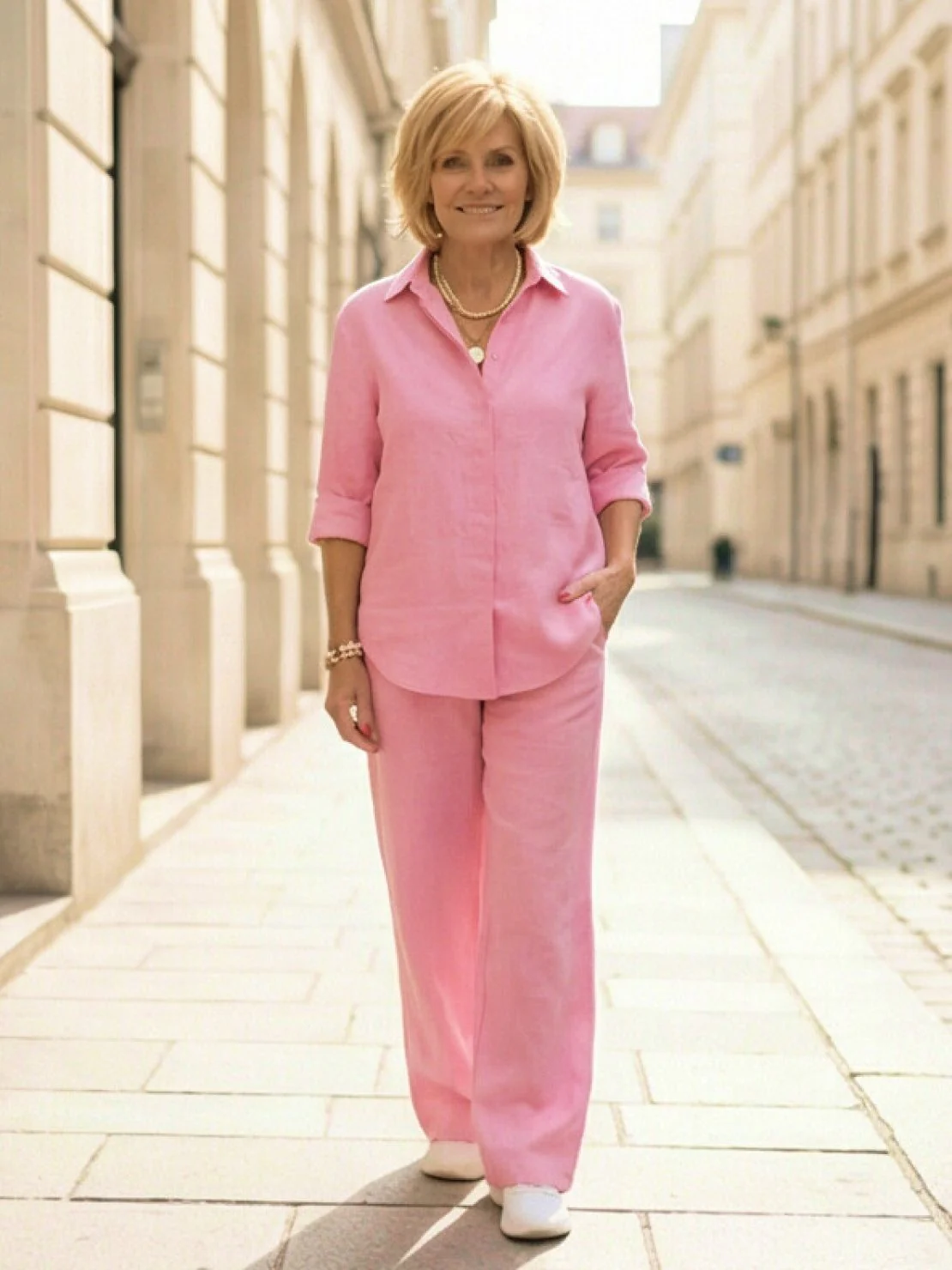 Ensemble chemise et pantalon large femme – Chic et fluide - Image 36