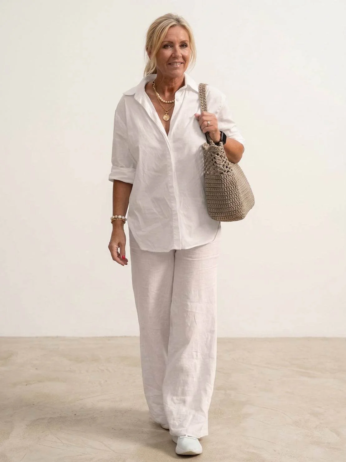 Ensemble chemise et pantalon large femme – Chic et fluide - Image 8