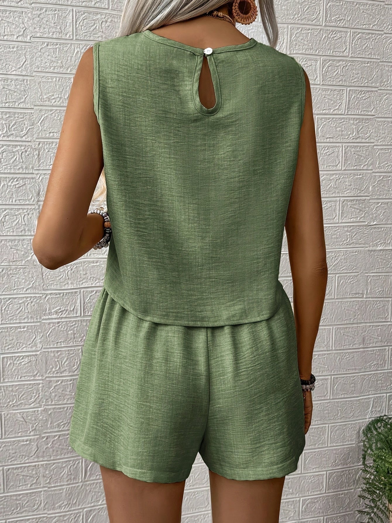 Ensemble d’Été Femme Deux Pièces – Haut Court Sans Manches et Short Large - Image 4