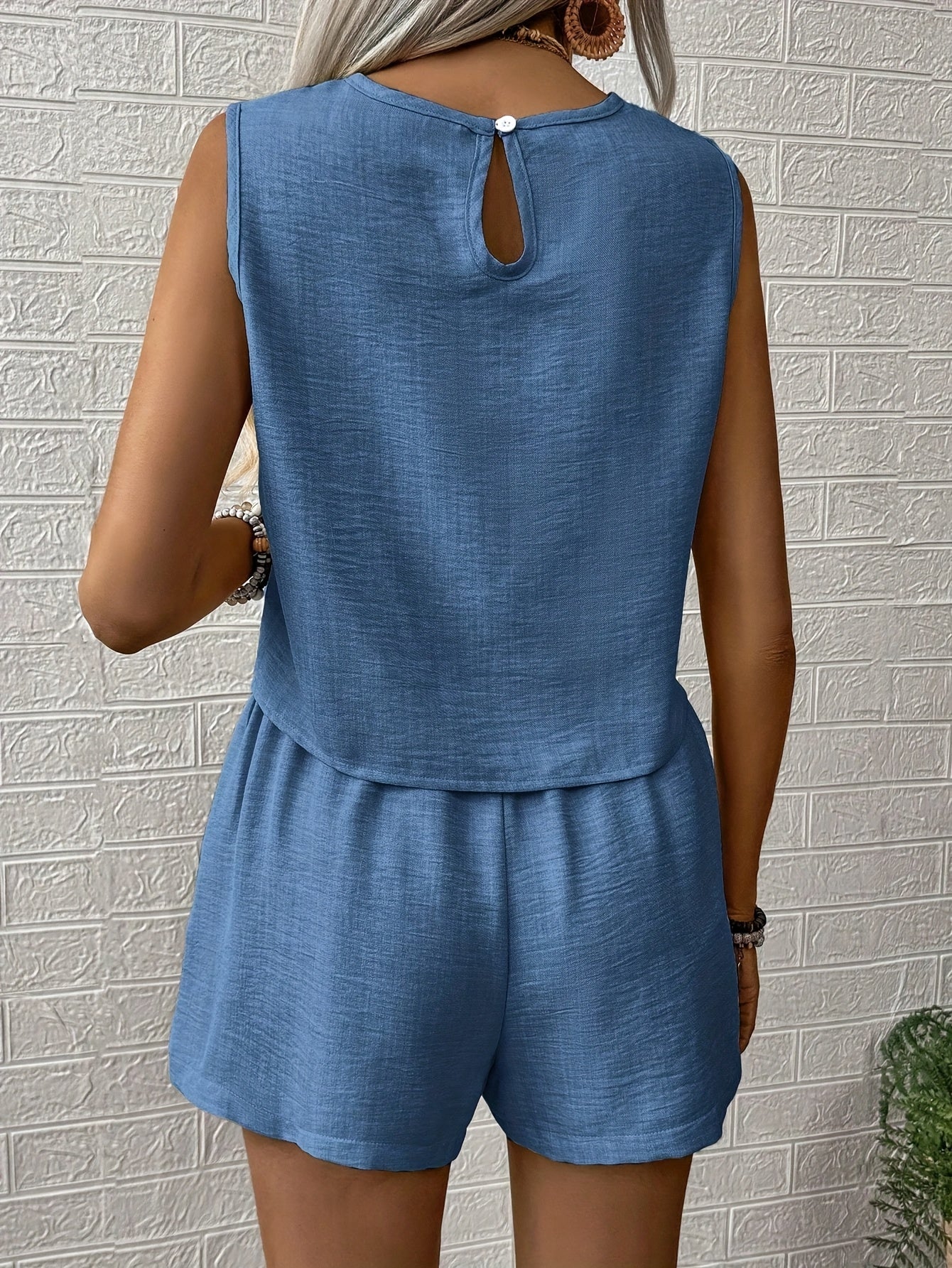 Ensemble d’Été Femme Deux Pièces – Haut Court Sans Manches et Short Large - Image 8