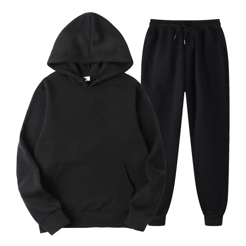 Ensemble de jogging décontracté élégant pour homme – Sweat à capuche avec pantalon assorti - Image 9