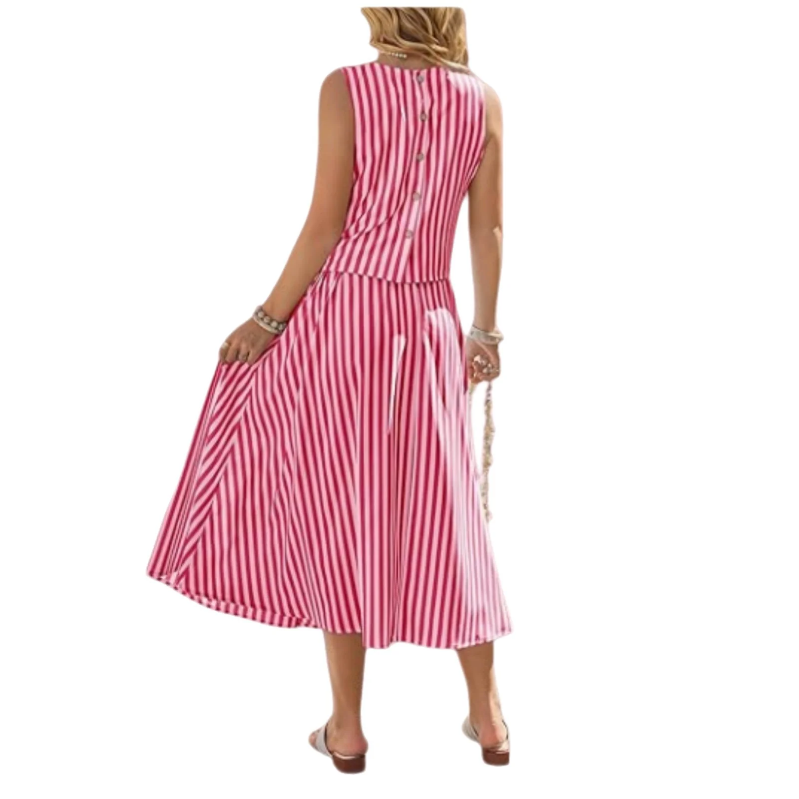 Ensemble Débardeur à Rayures pour Femme – Tenue Deux Pièces Décontractée et Tendance - Image 5