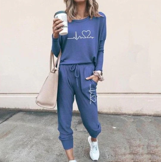 Ensemble Deux Pièces Décontracté Femme à Manches Longues – Haut Pull et Pantalon à Cordon - Image 12